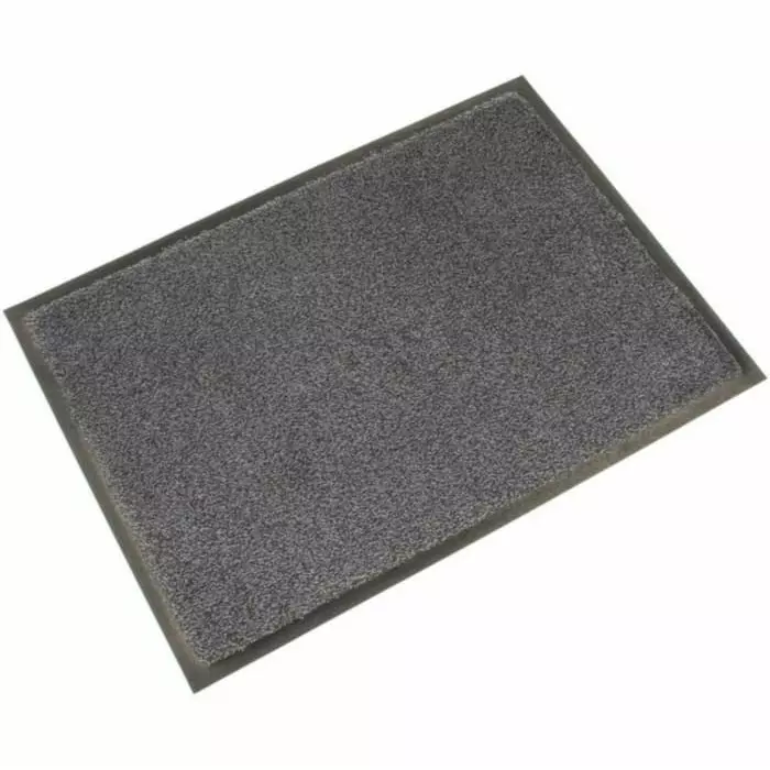 Coba Europe COBAwash Entrance Mat Straight Set Indoor Use Black/Steel 0.85m 1.5m 8 mm, LM010602