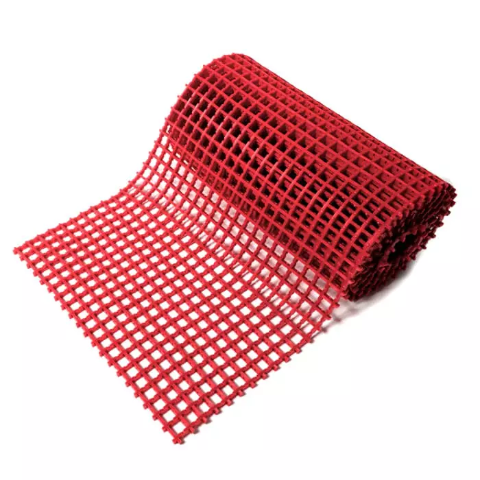 Coba Europe Red Anti-Slip PVC Floor Mat Cross Ribbed Finish 5mx0.9mx12 mm, CS030905