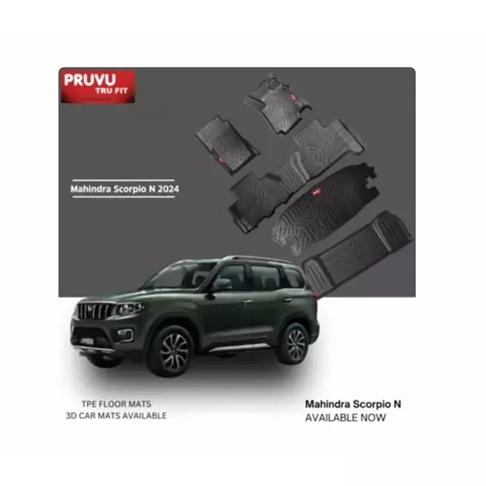 pruvu-3d-car-floor-mats-for-mahindra-scorpio-n-with-trunk-mat-manualautomatic-2022-till-date-pru-tfm-014-set-of-5-pcs