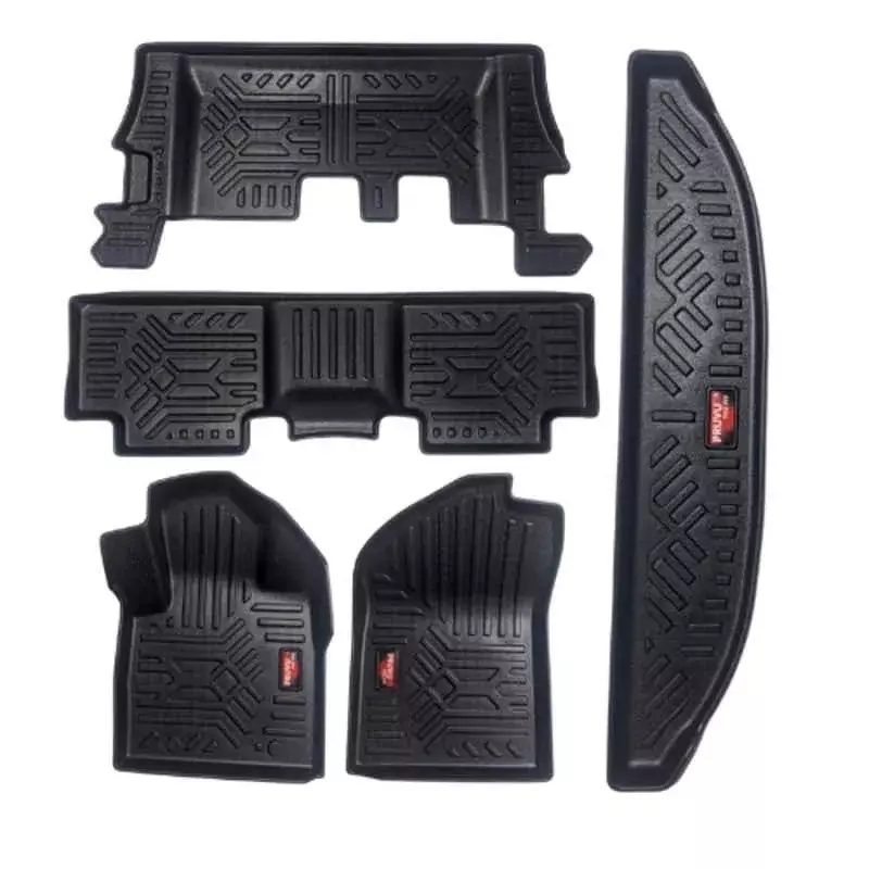PRUVU 3D Car Floor Mats For Mahindra XUV 700 with Trunk mat (Manual/Automatic) 2021 Onwards, PRU-TFM 040 A (Set of 5 Pcs)