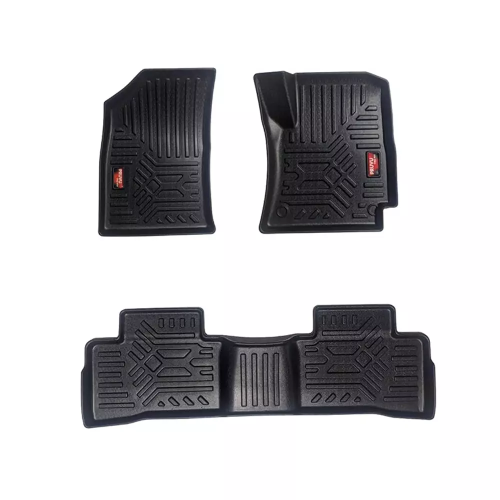 PRUVU 3D Car Floor Mats For Mahindra XUV 300 (Manual/Automatic) 2019 Onwards, PRU-TFM 051 (Set of 3 Pcs)