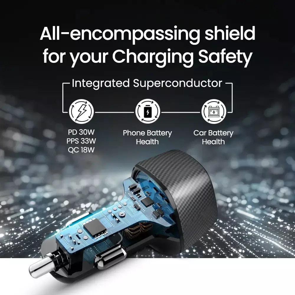 Flix Qualcomm 3.0 Car Charger 51 W Dual USB 2.4 A Current Rating, XCC-51D