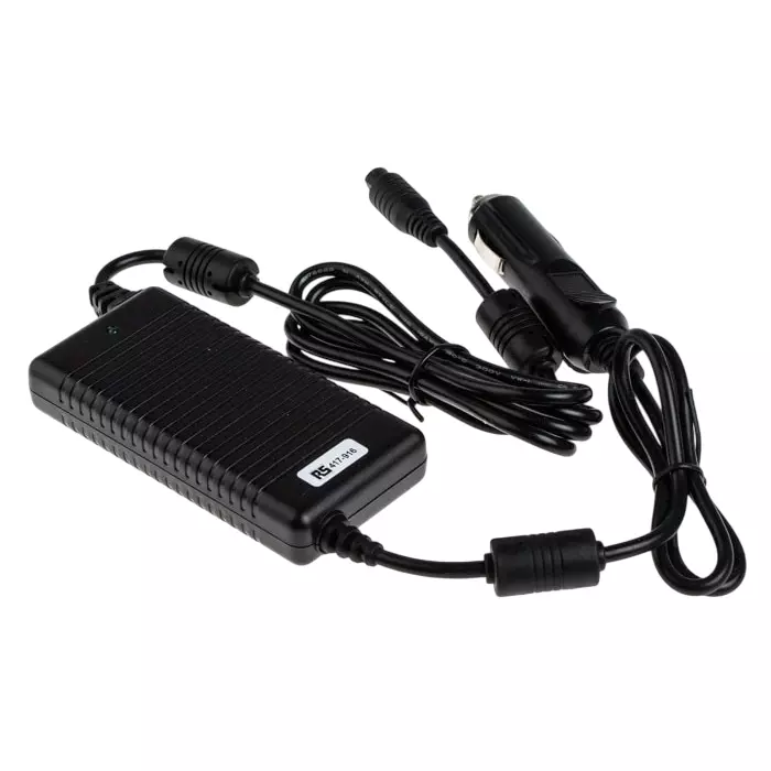 RS Pro Car Charger 11 to 16 V DC Input 19 V DC Output Plug In 4.7 A