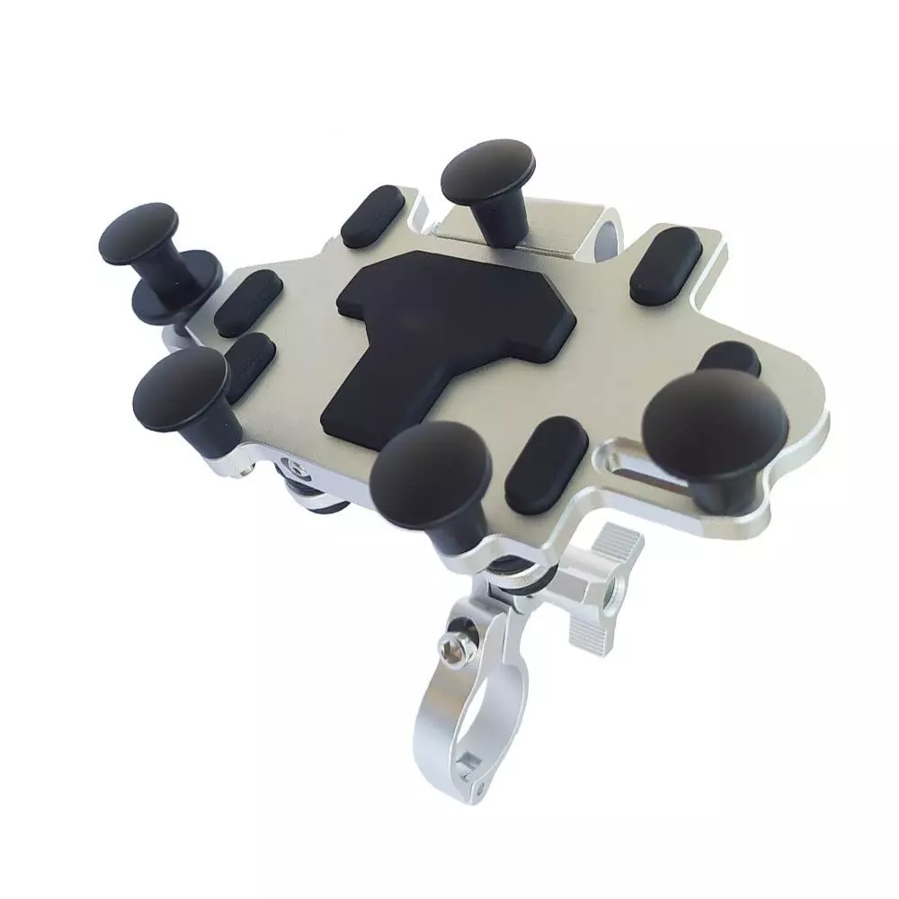 Amici Auto Motorcycle Phone Mount Holder Aluminum Frame Compatible with 129 mm (5.1 inch) to 183 mm (7.2 Inch) Phone