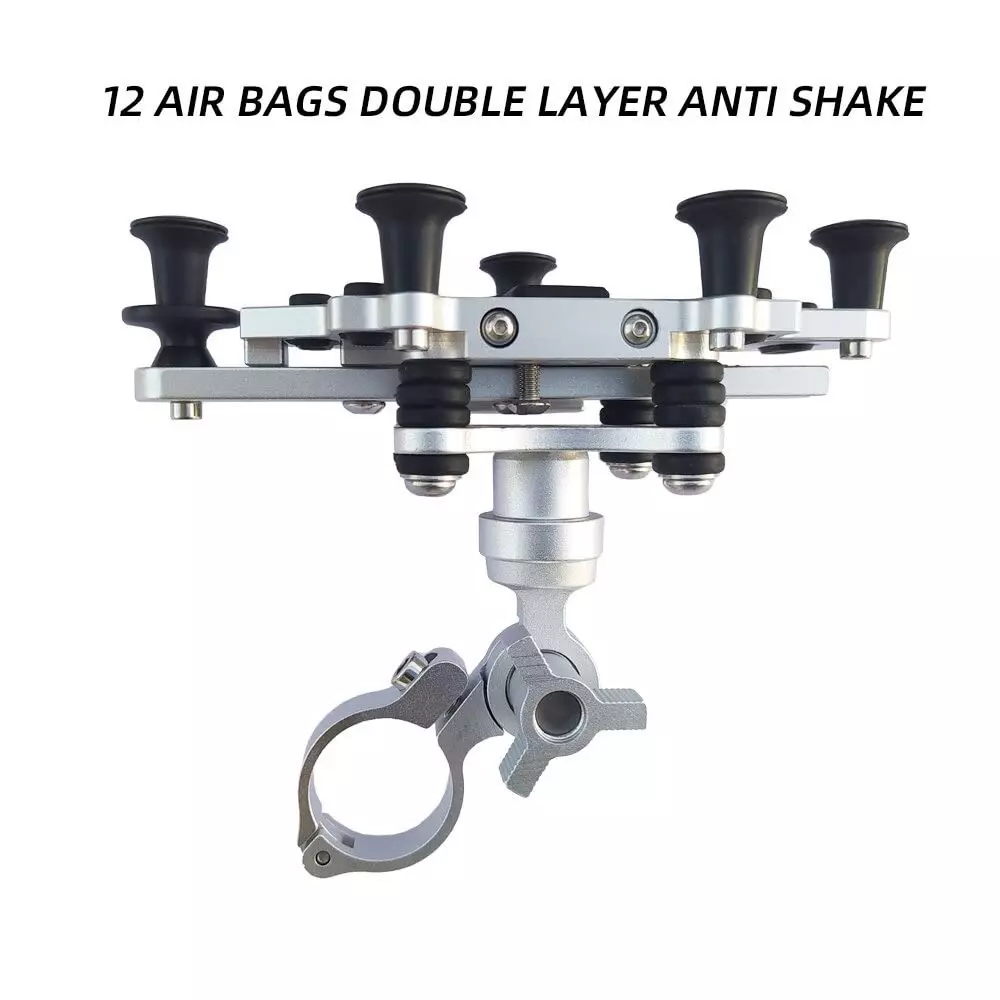Amici Auto Motorcycle Phone Mount Holder Aluminum Frame Compatible with 129 mm (5.1 inch) to 183 mm (7.2 Inch) Phone