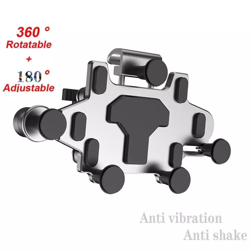 Amici Auto Motorcycle Phone Mount Holder Aluminum Frame Compatible with 129 mm (5.1 inch) to 183 mm (7.2 Inch) Phone
