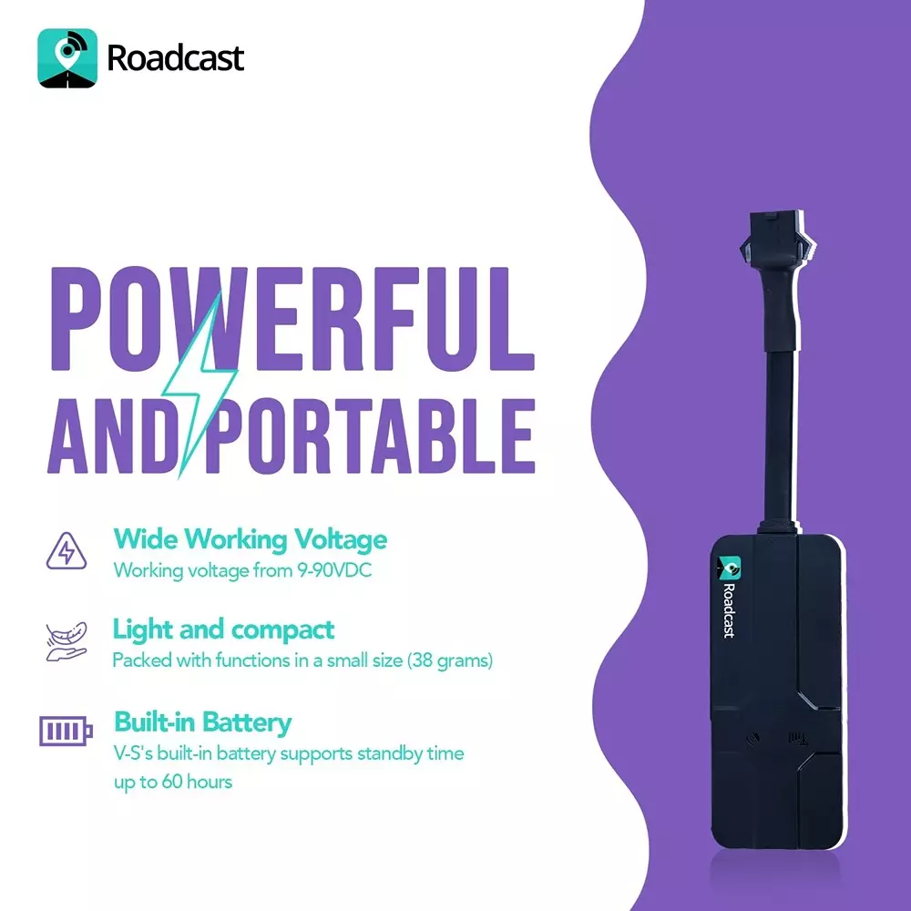 Roadcast Wired GPS Tracker 2G Live Tracking, Instant Engine ON/Off Alerts with Pre-activated SIM (No Hidden SIM Recharge), V5 2G