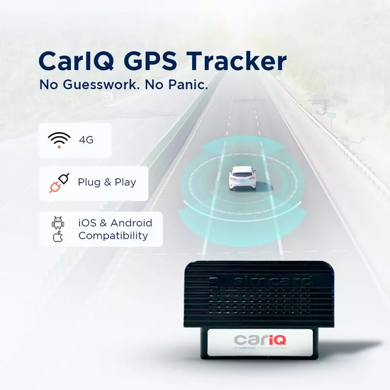 Varroc CarIQ Gold GPS Tracker 4G OBD Plug & Play, Anti-Theft Protection, Live Location, Engine & Battery Status, Trip History, 3-Year Subscription