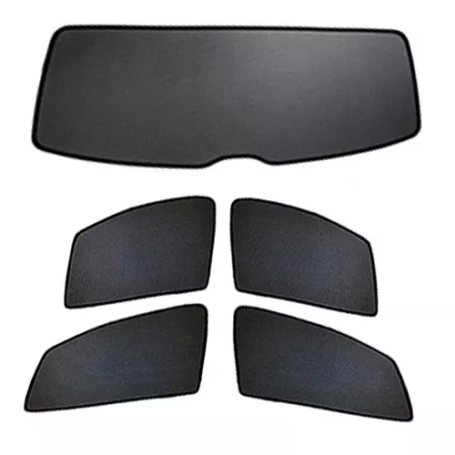 Auto Pearl Dicky Cotton Plug-in Half Sun Shades Z Black Compatible For Toyota Fortuner Old, HalfCurtainDicky_FortunerOld (Set of 4)