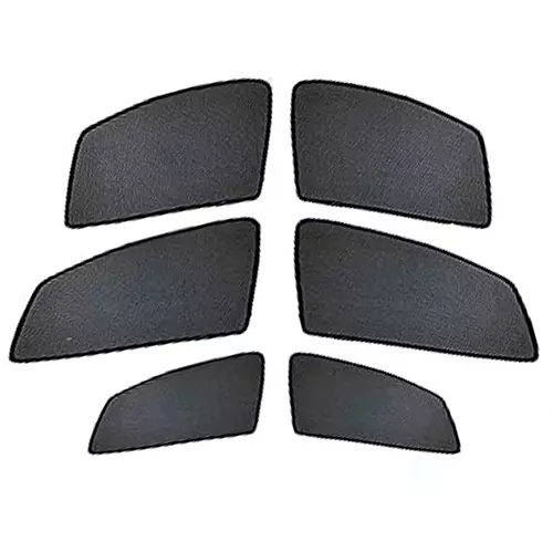 Auto Pearl Window Plug-in Half Sun Shades Z Black Compatible For Toyota Fortuner, HalfCurtain_Fortuner (Set of 6)