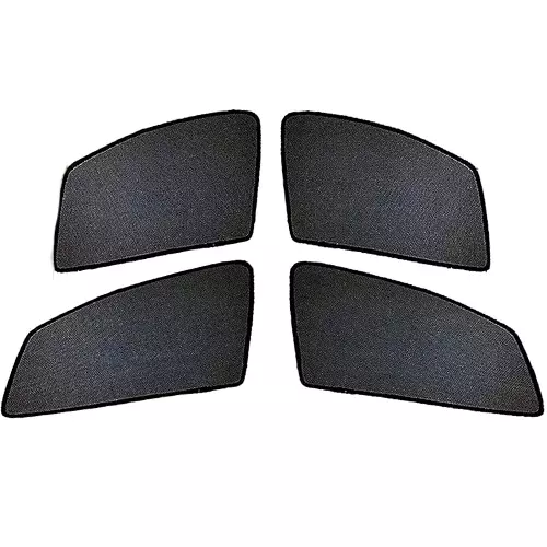 Auto Pearl Window Plug-in Half Sun Shades Z Black Compatible For Maruti Suzuki Alto K10 2010-2014, HalfCurtain_AltoK10 (Set of 4)