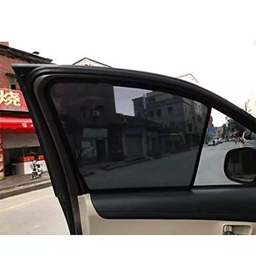 Auto Pearl Window Plug-in Half Sun Shades Z Black Compatible For Maruti Suzuki Alto K10 2010-2014, HalfCurtain_AltoK10 (Set of 4)
