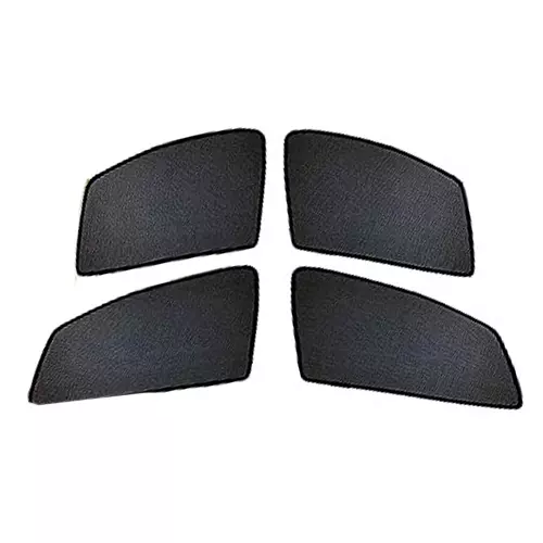 Auto Pearl Window Plug-in Half Sun Shades Z Black Compatible For Mahindra Xuv 300, HalfCurtain_XUV300 (Set of 4)