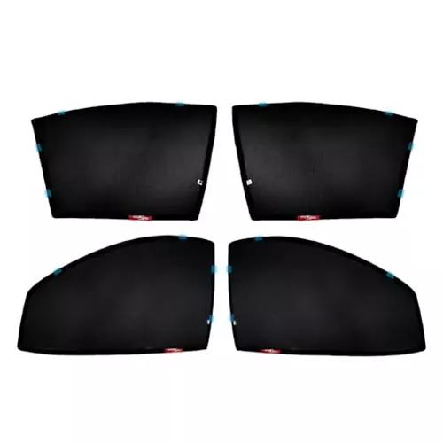 Auto Pearl Car Sun Shade Half Cut Magnetic Curtains Compatible For Maruti Suzuki Brezza 2016 To 2019 (Set of 4)