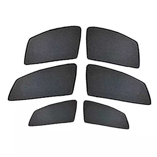 Auto Pearl Window Plug-in Half Sun Shades Z Black Compatible For Mahindra Scorpio, HalfCurtain_ScorpioNew (Set of 6)