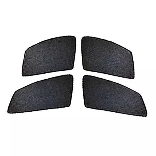 Auto Pearl Window Plug-in Half Sun Shades Z Black Compatible For Honda Jazz 2015, HalfCurtain_Jazz 2015 (Set of 4)