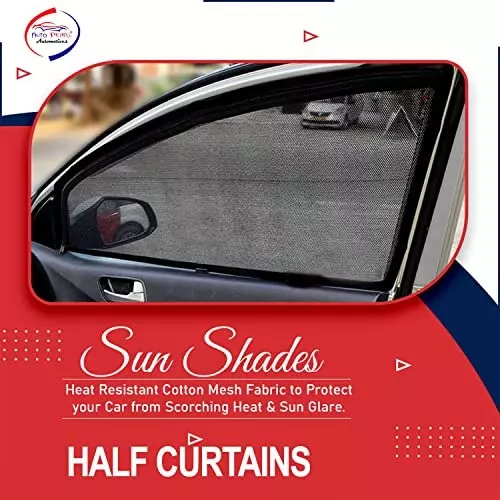 Auto Pearl Window Plug-in Half Sun Shades Z Black Compatible For Mahindra Xuv 700 2021, HalfCrtn_XUV700_2021 (Set of 6)