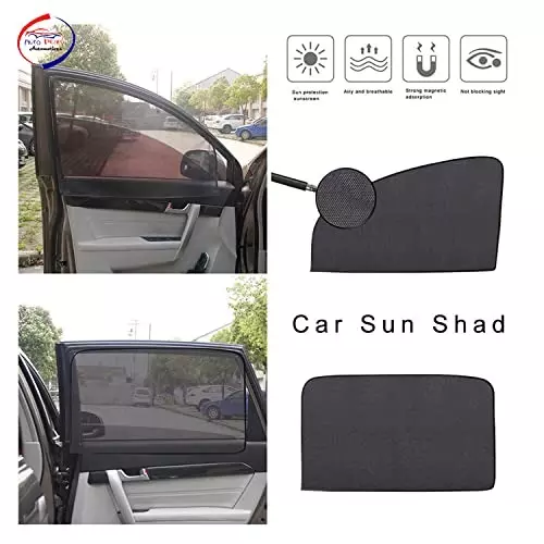 Auto Pearl Window Plug-in Half Sun Shades Z Black Compatible For Mahindra Xuv 700 2021, HalfCrtn_XUV700_2021 (Set of 6)