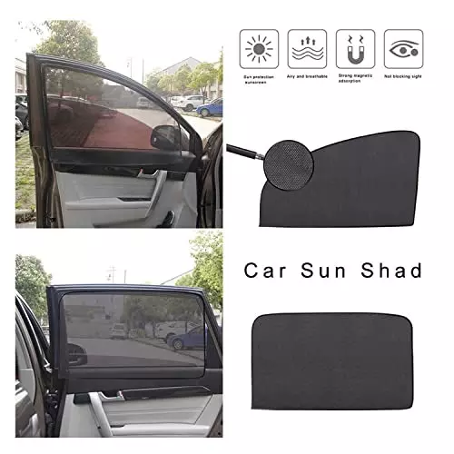 Auto Pearl Dicky Cotton Plug-in Half Sun Shades Z Black Compatible For Kia Sonet, HalfCurtainDicky_Sonet (Set of 4)