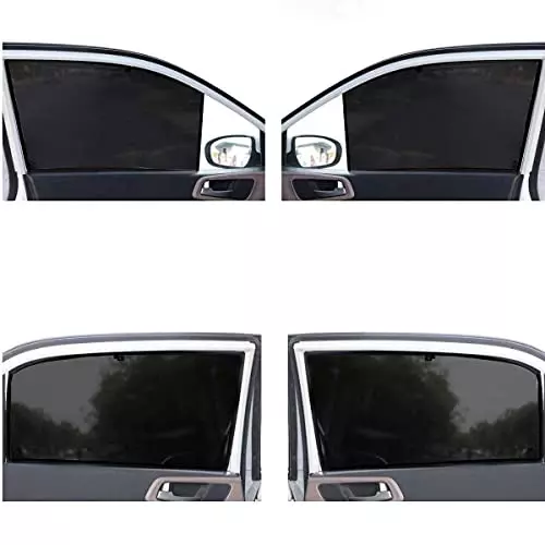 Auto Pearl Dicky Cotton Plug-in Half Sun Shades Z Black Compatible For Maruti Suzuki Alto K10, HalfCurtainDicky_Alto K10 (Set of 4)