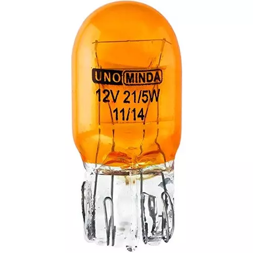Uno Minda Amber Color Stop Light Bulb T-21 12V 21/5W (WDG-6011)