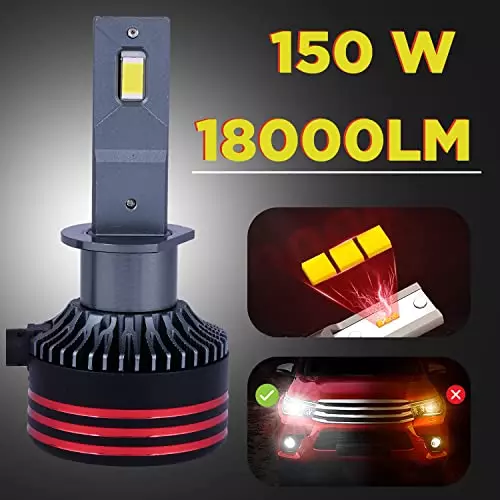 Allextreme Hyperdrive 9012/HIR2 LED Headlight Conversion Kit 150 W White ‎6000 K for Cars, EXHBH01 (Pack of 2)