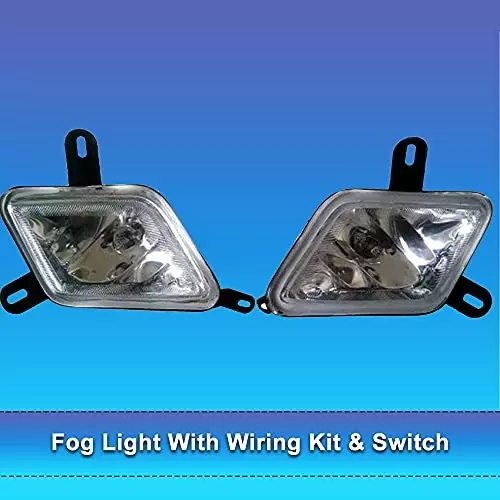 Auto Pearl Fog Light with Wiring Kit and Switch Compatible For Mahindra Kuv 100