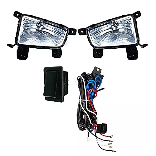 Auto Pearl Car Fog Lamp Light with Wiring Kit and Switch Compatible For Hyundai Creta