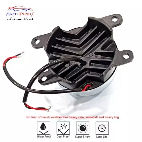 Auto Pearl 4 LED 3 in 1 Chrome Ring DRL Fog Lamp White, Yellow & Blue Compatible For Maruti Suzuki Swift Type-4 2015 Model