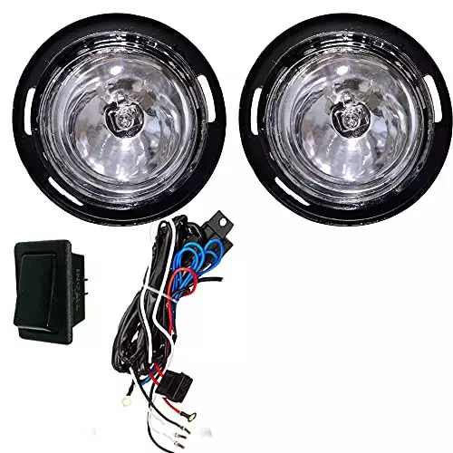 Auto Pearl Fog Lamp Lights With Wiring kit & Switch Compatible For Renault Duster (Without Plastic Sash Cover)