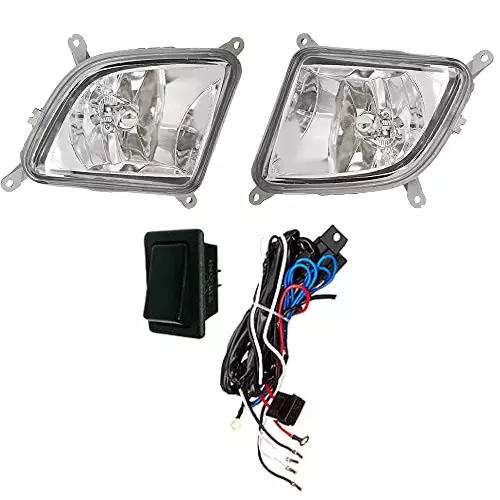 Auto Pearl Fog Light with Wiring Kit and Switch Compatible For Tata Safari Dicor (Without Plastic Sash Cover)
