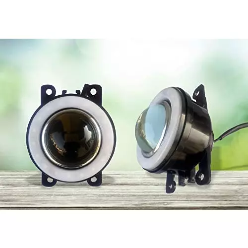 Auto Pearl LED Lens Fog Light with Halo Ring Angel Eye Front Compatible For Maruti Suzuki Wagon R, AngelEye_DRL_WiringS_Wagonr
