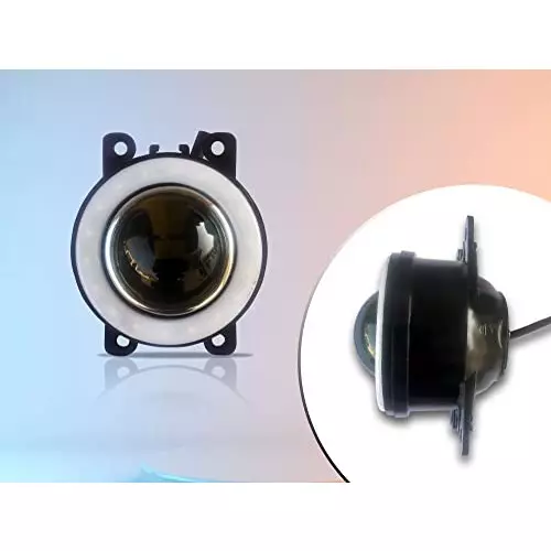 Auto Pearl LED Lens Fog Light with Halo Ring Angel Eye Front Compatible For Maruti Suzuki Wagon R, AngelEye_DRL_WiringS_Wagonr