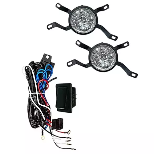 Auto Pearl Fog Lamp Lights With Wiring kit & Switch Compatible For Maruti Suzuki Zen Estilo Old