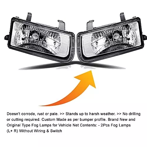 Auto Pearl Fog Lamp Compatible For Chevrolet Tavera (Set of 2)
