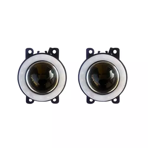 Auto Pearl LED Lens Fog Light with Halo Ring Angel Eye Front Compatible For Maruti Suzuki Ertiga Type-1, Asin_AngelEye_DRL_ErtigaType-1