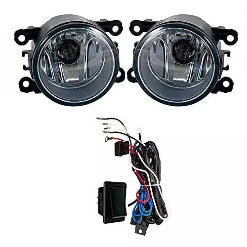 Auto Pearl Fog Lamp Lights with Wiring Kit & Switch Compatible For Renault Kwid 2018