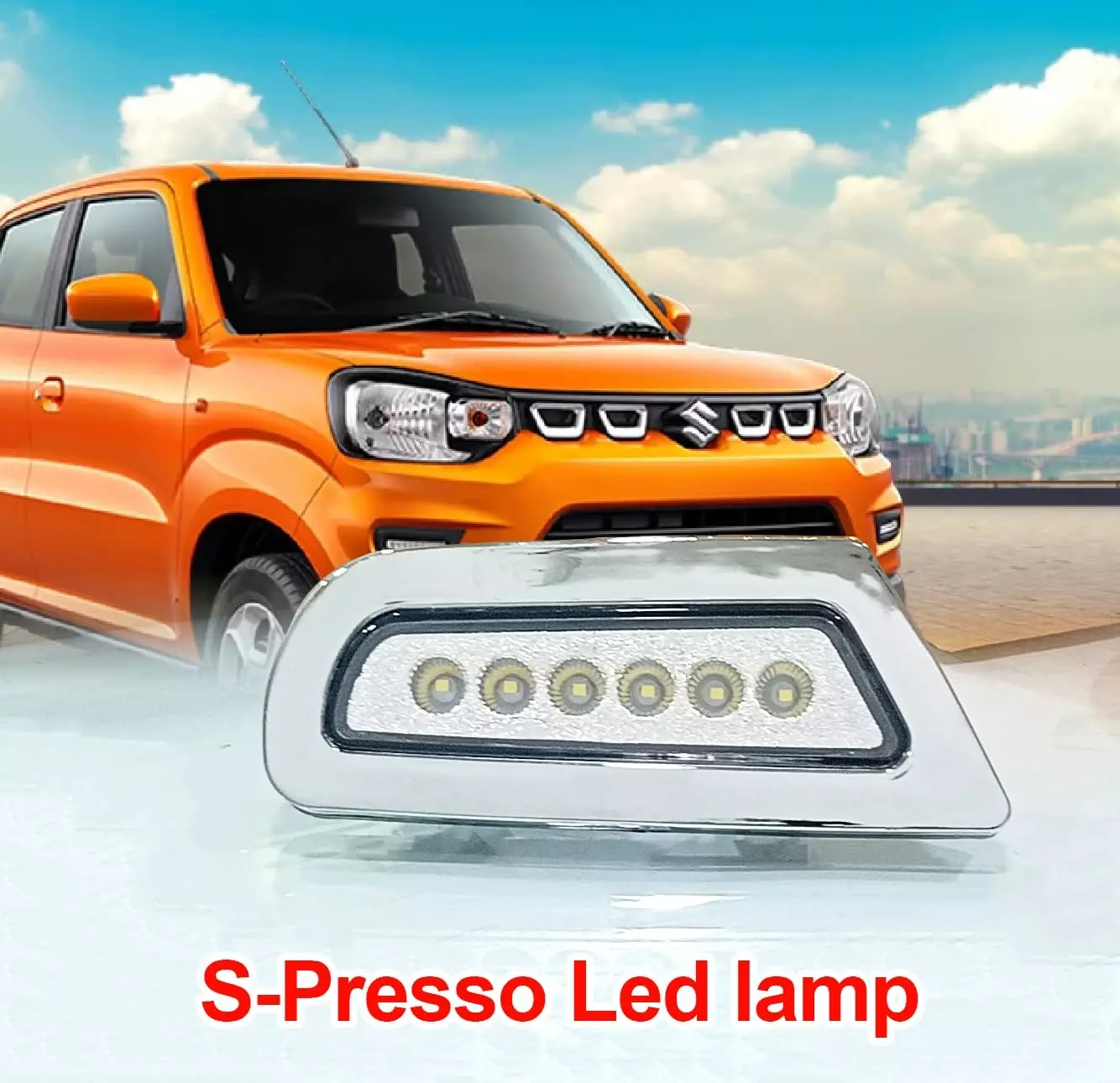 Auto Pearl Car Fog Lamp Light with Wiring Kit and Switch Compatible For Maruti Suzuki S Presso