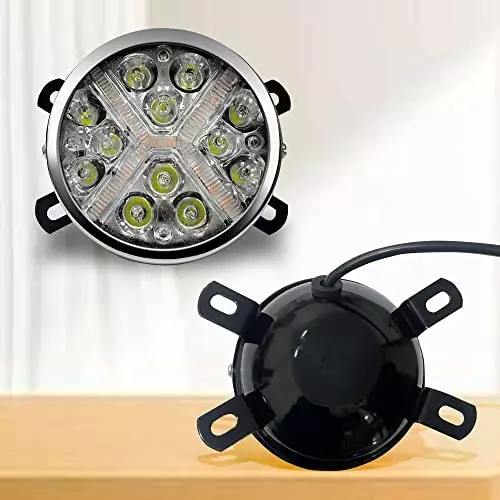 Auto Pearl 12 LED DRL Metal Fog Light Compatible For Tata Zest, Drl12LedSwiftX_Zest (Set of 2)