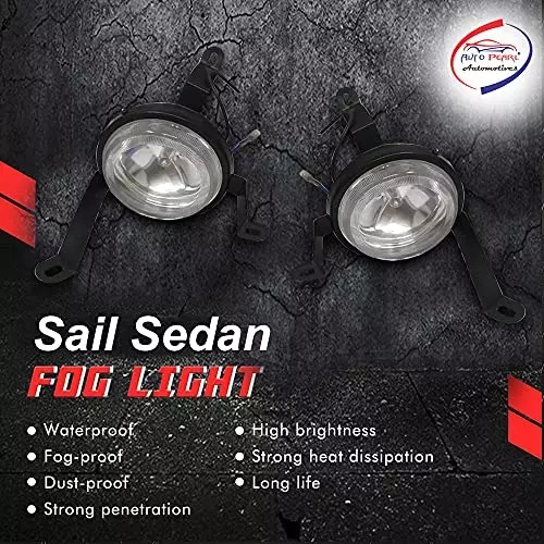 Auto Pearl Car Fog Lamp Light Set Compatible For Chevrolet Sail Sedan (Set of 2)
