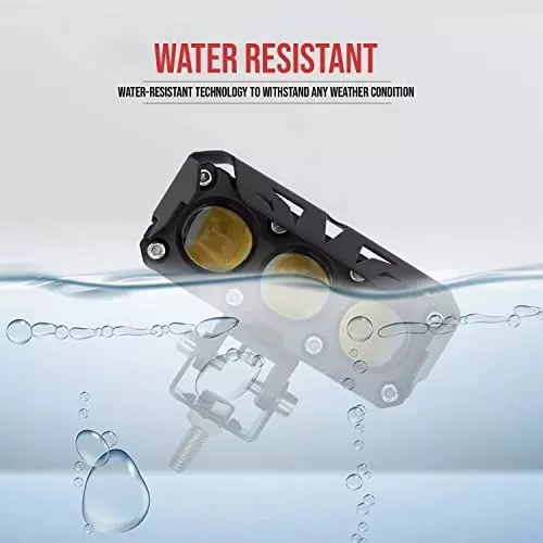 Oswin Gold ‎OG-S21 ‎72 W Front LED Fog Light for Car, Bike, Motorcycle, White & Yellow