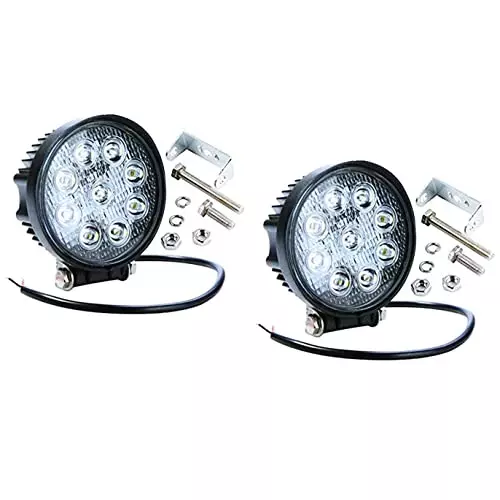 Auto Pearl 9 LED High Brightness Round Fog Light Set Compatible For TVS Jive (Set of 2)