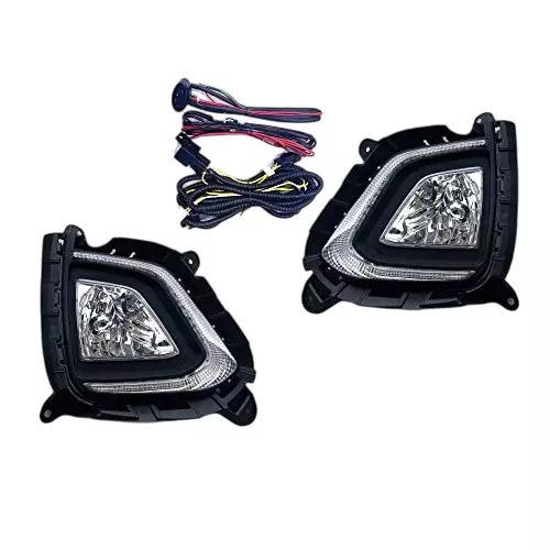 Auto Pearl DRL Fog Lamp Compatible For Hyundai Creta 2018 (Set of 2)