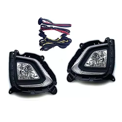 Auto Pearl DRL Fog Lamp Compatible For Hyundai Creta 2018 (Set of 2)