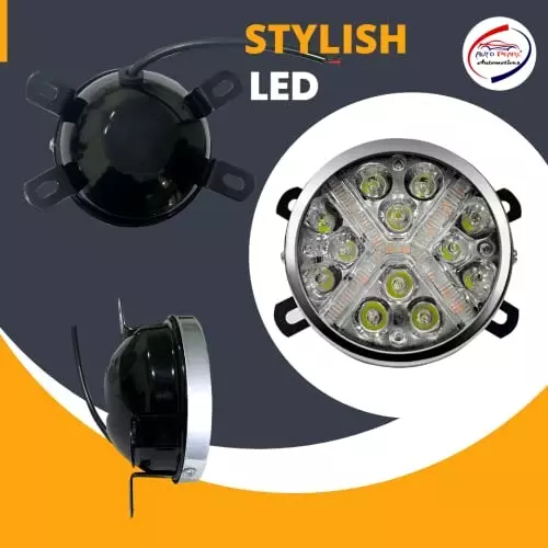Auto Pearl 12 LED DRL Metal Fog Light Compatible For Maruti Suzuki Swift Type-3, Drl12LedSwiftX_SwiftType-3 (Set of 2)