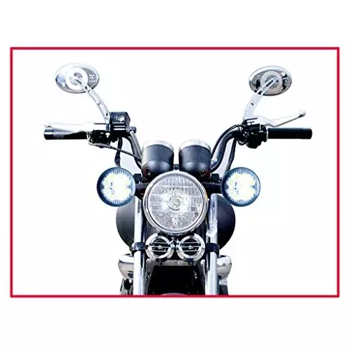 Auto Pearl 9 LED High Brightness Round Fog Light Set Compatible For Suzuki Gs (Set of 2)