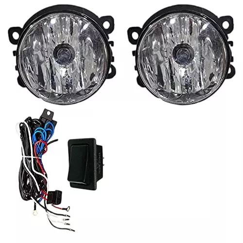 Auto Pearl Fog Lamp Lights with Wiring Kit & Switch Compatible For Tata Zest