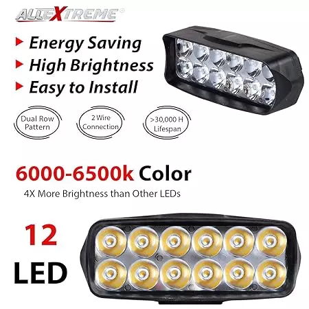 allextreme-exl22s2-imported-universal-12-led-fog-light-offon-road-driving-work-lamp-with-78-inch-handlebar-switch-white-light-for-bike-pack-of-2-pcs