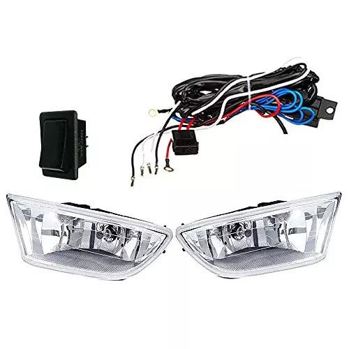 Auto Pearl Fog Lamp Lights With Wiring kit & Switch Compatible For Honda City ZXI (Without Plastic Sash Cover)