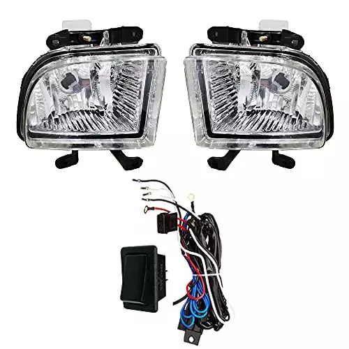 Auto Pearl Fog Lamp Lights With Wiring kit & Switch Compatible For Hyundai Getz (Without Plastic Sash Cover)